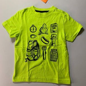 Boy's Yellow Graphic Camping Shirt